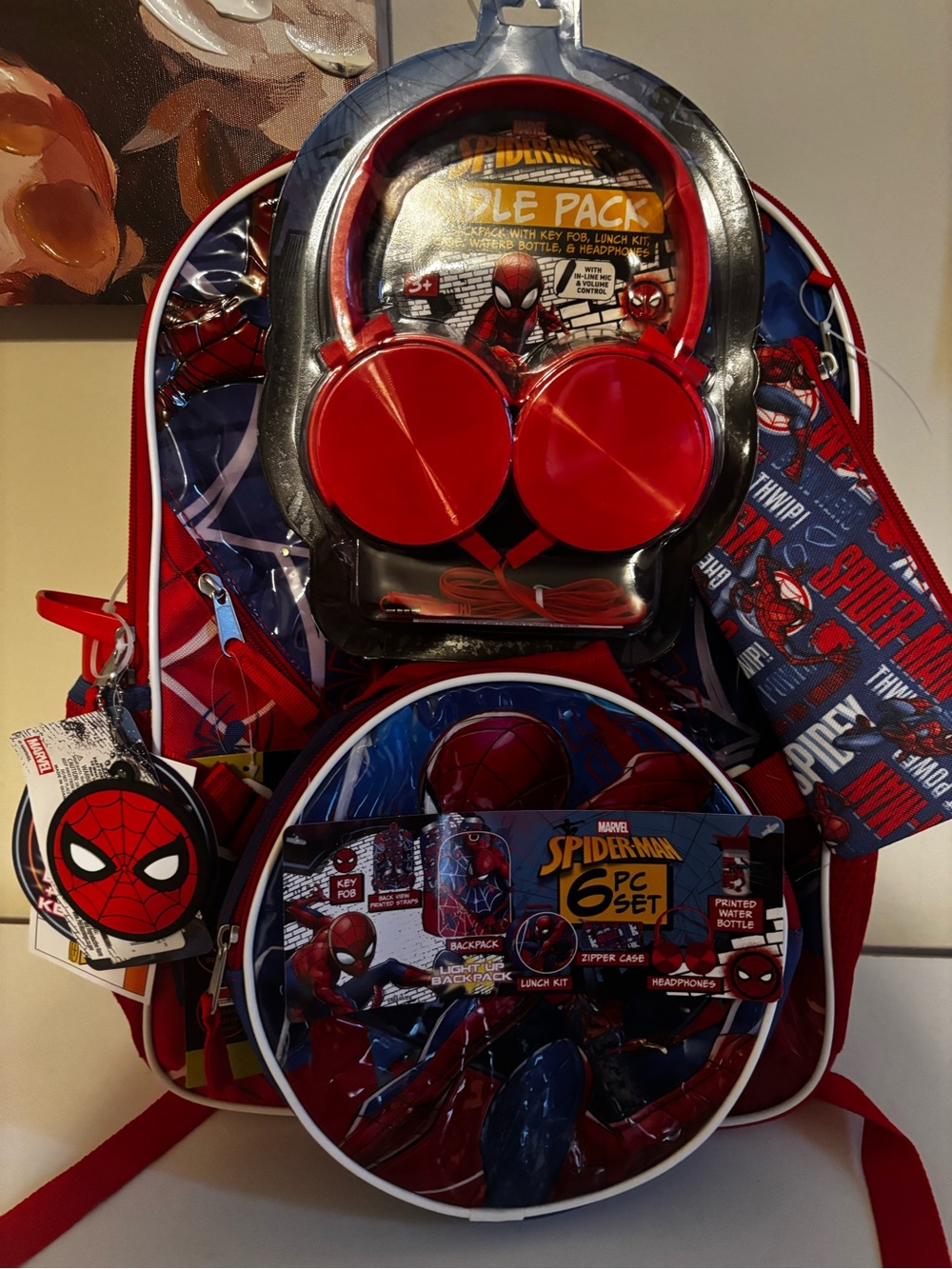 Spiderman 6-Piece Kids Set in Red & Blue